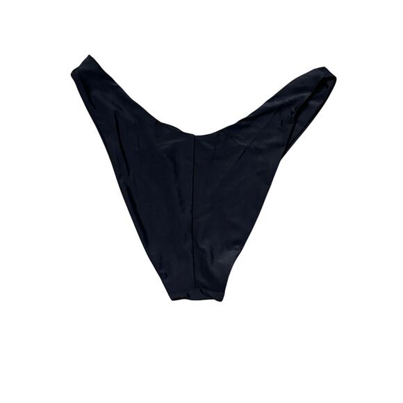 NWT! Aerie Super High Cut Cheekier Plus Bikini Bottom in True Black - Size XXL - Picture 6 of 8
